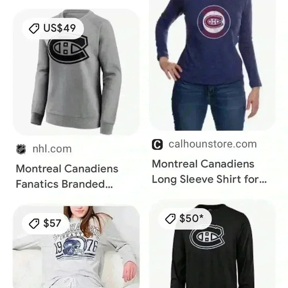 Vintage  Montreal Canadians long sleeve cotton sweater - perfect Vintage - Picture 2 of 9